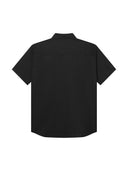 Large men's formal shirt, short sleeve, AERON D555, Black