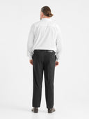 Duża męska koszula wizytowa z długim rękawem AIDEN D555 Biała