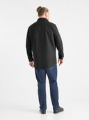 Duża męska koszula RICHARD D555 Czarna