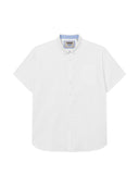 Duża męska koszula wizytowa krótki rękaw JAMES D555 Biała