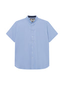 Duża męska koszula wizytowa krótki rękaw JAMES D555 Błękitna