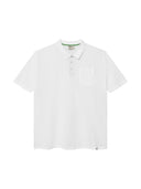 Duża męska koszulka Polo GRANT bawełniana biała