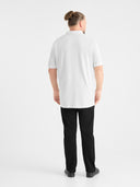 Duża męska koszulka Polo GRANT bawełniana biała