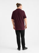 Duża męska koszulka Polo GRANT bawełniana bordowa