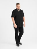 Duża męska koszulka Polo GRANT bawełniana czarna