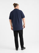 Duża męska koszulka Polo GRANT bawełniana granatowa