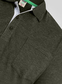 Large men's polo shirt GRANT cotton navy blue