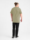 Duży męski bawełniany T-shirt FLYERS D555 Khaki