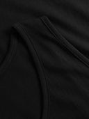 Duży czarny męski podkoszulek bawełniany FABIO D555 Czarny