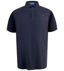 Large men's polo shirt GRANT cotton navy blue