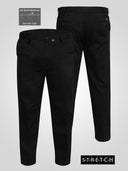 Large Men's Elegant Chino Trousers BRUNO Xtenda Waist Navy Blue (indigo)