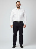 Large Men's Elegant Chino Trousers BRUNO Xtenda Waist Navy Blue (indigo)