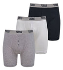 Męskie bokserki plus size bawelniane 3 kolory DRIVER 2 D555 czarne/szare/białe