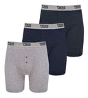 Men's plus size cotton boxer shorts 3 colors DRIVER 2 D555 black/gray/white