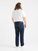 Duże jeansy męskie regular fit AMBROSE D555 Ciemnoniebieskie