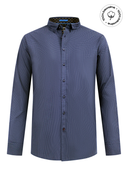 MIDDLESBROUGH D555 Men's Large Cotton Printed Shirt with Long Sleeves, Navy Blue