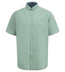 FALMOUTH D555 large men's summer shirt, cotton and linen, mint