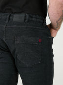 Duże męskie spodnie jeansowe ze stretchem BALFOUR czarne