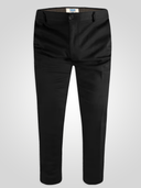 Large Men's Elegant Chino Trousers BRUNO Xtenda Waist Black