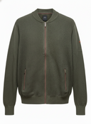 Duży sweter męski bawełniany THOMAS na zamek w kolorze zielonym