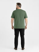 Duży męski T-shirt bawełniany premium JHK TSRA190 zielony