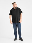 Duża męska koszulka Polo bawełniana Polo PORA210 Czarna