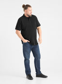 Duża męska koszulka Polo bawełniana Polo PORA210 Czarna