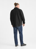 Duża męska koszula jeansowa regular fit WESTERN Czarna