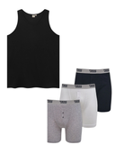 Zestaw męski podkoszulek bawełniany FABIO D555 czarny i męskie bokserki 3-pak DRIVER 2 D555 trzy kolory