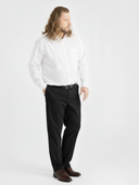 Zestaw wizytowe spodnie chino BRUNO Xtenda Waist granatowe (indigo) i biała koszula wizytowa RICHARD D555